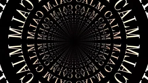 CALM Keyword Animation, 3D Pattern, Background Loop. Inner peace concept. Stock Footage 250474298