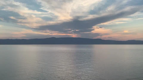 Calm Lake and Sky Clouds HD Stock Footage 179612644