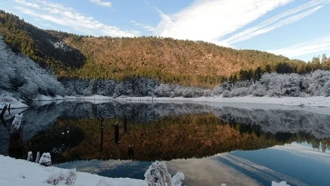 Calm lake between the mountains. Stock Footage 130020216
