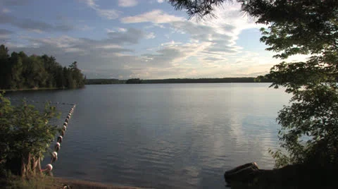 Calm Lake at Sunset Vídeos de archivo 25394846