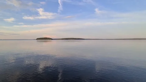 Calm lake view background Stock Footage 250445537