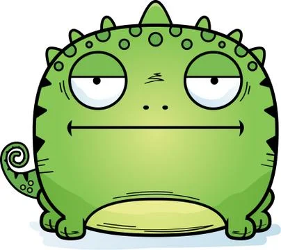 Calm Little Lizard Stock Illustration