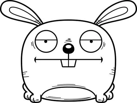 Calm Little Rabbit Stock Illustration