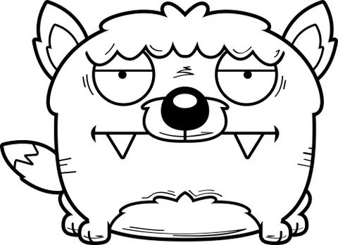 Calm Little Wolf Stock Illustration