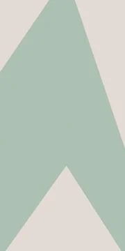 A calm minimalist composition features a large sage triangle over a warm cr.. Illustrazione stock