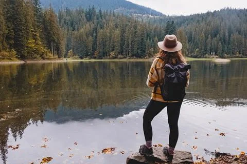 Calm Mountain lake with beautiful reflection. Foto stock