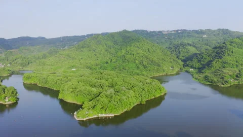 Calm Mountain Lake Reflections 4K Footage Stock Footage 320874485