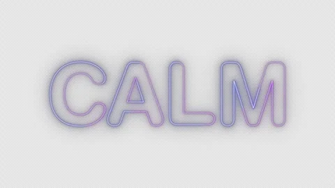 Calm neon effects, text animation on transparent background Stock Footage 303579809