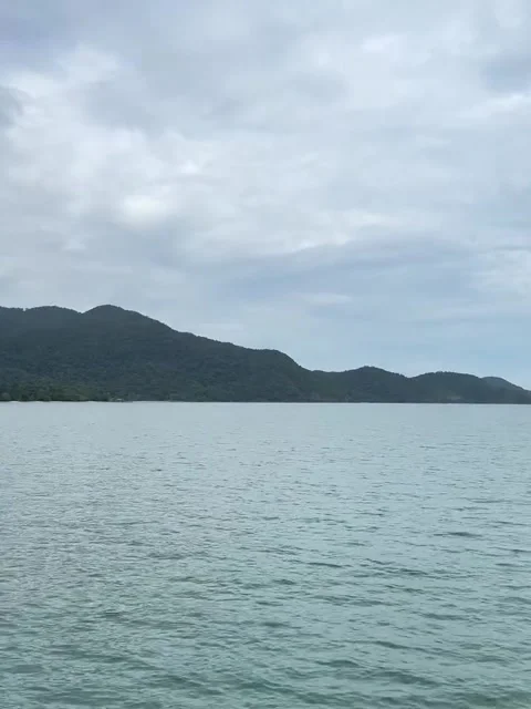 Calm Ocean and Distant Tropical Islands Video stock 340870844