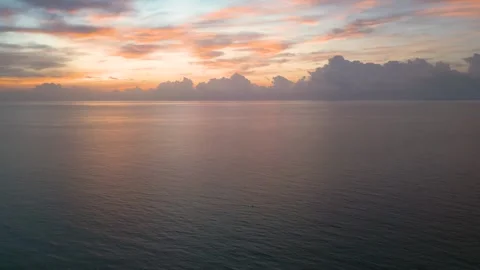 Calm ocean glow at dusk Stock Footage 346262583