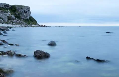 Calm Ocean with Rocks Stock Photos