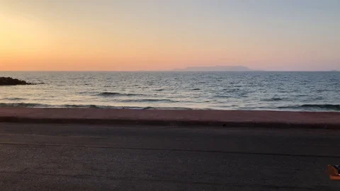 Calm Ocean At Sunset Stock Footage 94089696