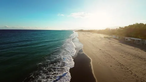 Calm ocean at sunset light Stock Footage 270315238