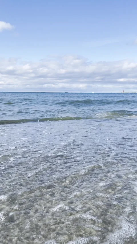 Calm Ocean Surface with Small Waves and Soft Light Stock Footage 340163834