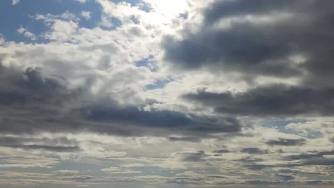 Calm Ocean View With Clouds and Sunlight at Midday Near the Shoreline Stock Footage 306592777