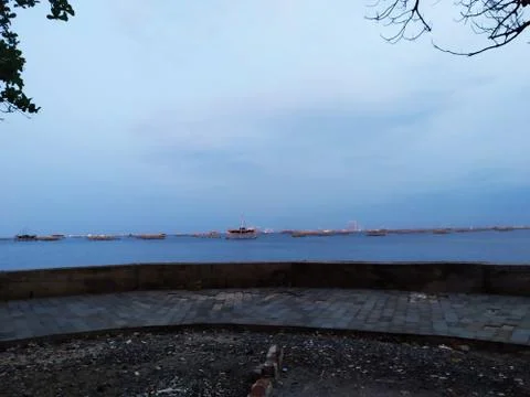 A calm ocean view Stock Photos