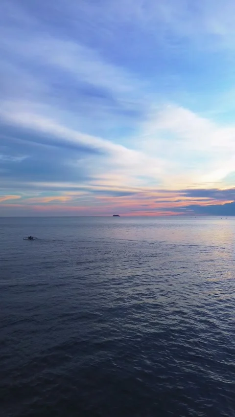 Calm Ocean View at Sunset Stock Footage 311294341