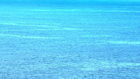 Calm ocean waters captured from above, reflecting the sky. Stock Footage 308435005