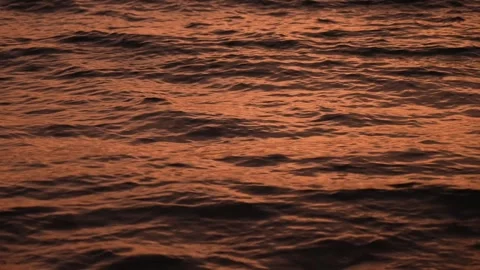 Calm ocean waves after sunset Stock Footage 301420586