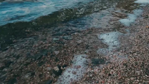 Calm Ocean Waves and Gentle Sea Surf, 4K Vídeo Stock 344124062