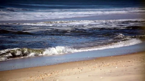 Calm Ocean Waves On Beach Stock Footage 75183351
