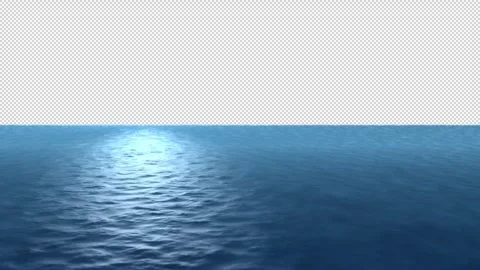 Calm Ocean Waves Loop with Alpha Channel – Seamless Water Overlay Video stock 331299191
