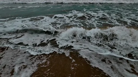 Calm Ocean Waves at Sunset Stock-Footage 338133263