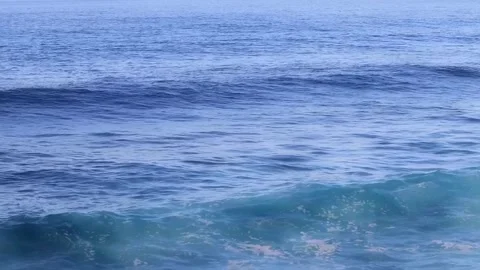 Calm Ocean Waves Under Blue Sky Animation Stock Footage 307908492