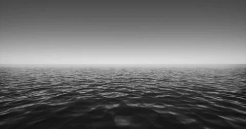 Calm ocean waves under a clear sky creating a serene atmosphere 库存插图
