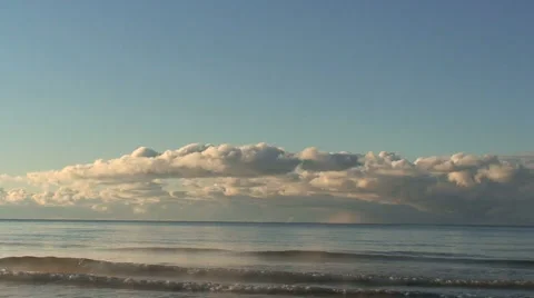 Calm Ocean, Wintertime Stock Footage 955058