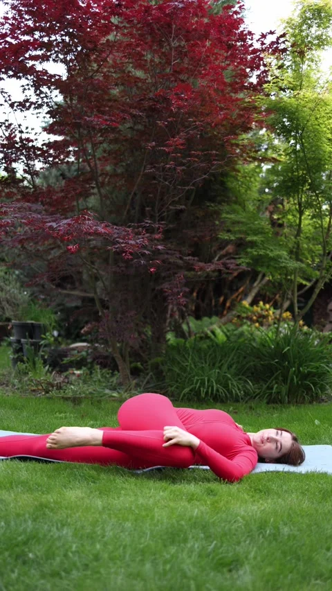 Calm pause after yoga Stock Footage 336528284