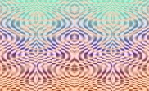 Calm psychedelic smooth lines symmetrical abstract moire texture. Stock Illustration
