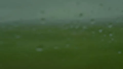 Calm Raindrops on Window Reflecting Stormy Weather Feelings Stock Footage 327487753