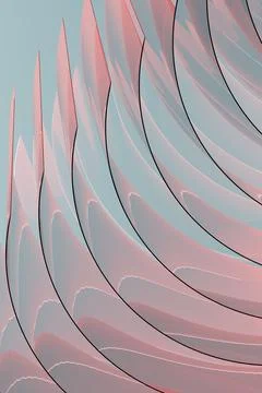 Calm relax abstract background, pattern - curved lines of glass surfaces, lay Illustrazione stock