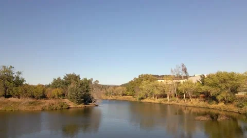 Calm River Fall Foliage 02 Video stock 236492579