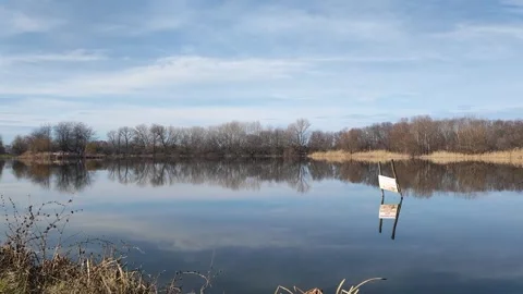 Calm River. Great View Of The River Water. General Plan Video Stock Footage 297886433