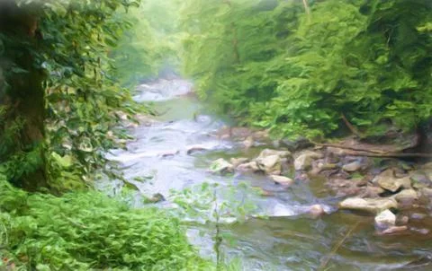 Calm River Stock Illustration