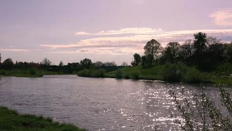 Calm river landscape Stock-Footage 309290939
