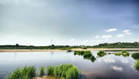 Calm river Stock Photos
