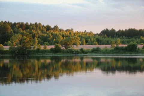 Calm river Stock Photos
