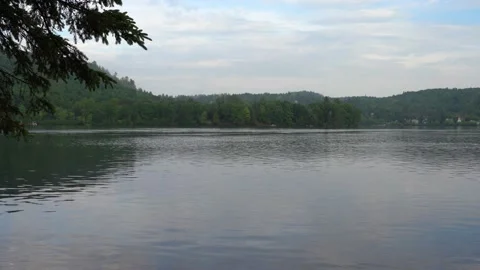 Calm river in Quebec Stock Footage 133849855