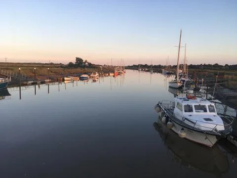 Calm river sunset Фото