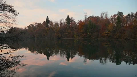 Calm Sava River flowing in pristine nature Video stock 169370742
