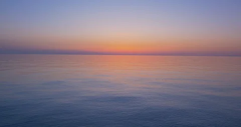 Calm sea after sunset Stock Footage