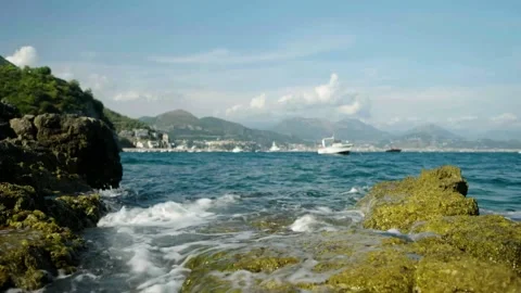 Calm sea in the bay Stock Footage 167701693