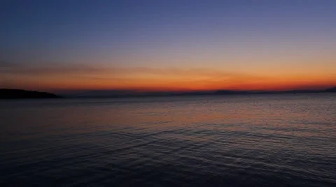 Calm sea at dusk Stock Footage 46591476