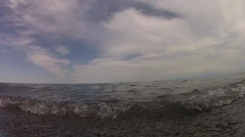 Calm Sea with Gentle Waves Stock Footage 342035271