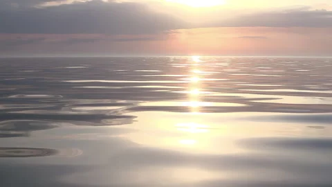 Calm Sea in the Rays of Dawn 4K 422 Stock Footage 321813241