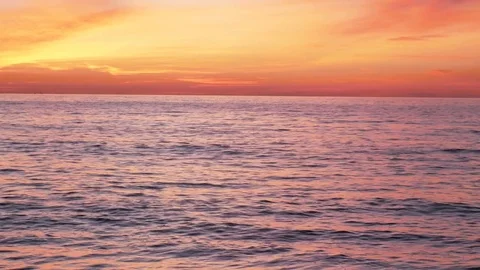  Calm sea at sunset. Stock Footage 83740868