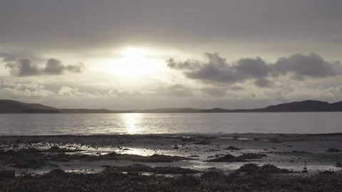 Calm sea at sunset Video stock 86176509